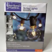 Better Homes & Gardens Indoor Outdoor 20 Count Clear Globe String Lights 19 FT