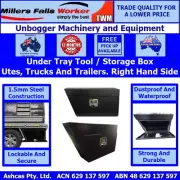 Millers Falls Under Tray Steel Tool / Storage Box Black Left Side