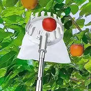 Fruit Pole-Telescopic Fruit Picking Tool- Nonslip Handle Fruit Catcher Basket for Apple, Orange, Peach, Pear, Mango(Picker Telescopic Pole 6m/19.7ft)(A,4m/13ft)