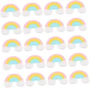 Angoily 50pcs Cute Rainbow Mini Erasers Soft TPR Stationery for Cartoon Design for Writing Study Pencil Mark Removal Portable Compact Erasers