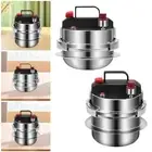 Mini Pressure Cooker 304 Stainless Steel Pressure Canner for All Cooktops