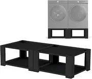 Matalde 2 Pack Laundry Pedestal for Washer and Dryer - Fit 27 and 28 Inch Washer and Dryer Stand Heavy Duty Steel Universal Washing Machine Raiser 700lbs Capacity 15.7'' Height Black