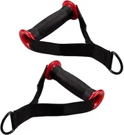Ｓｉｍｈｏａ 2 Pieces Cable Machine Attachment Handles Pull up Handles Gym Stretch Tube Heavy Duty Nylon Webbing Yoga Resistance Exercise Fitness Straps