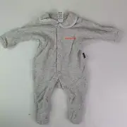 Bonds Wondersuit Size 0000 Terry Towel Press Button Long Grey
