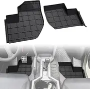 SAUTVS TPE Anti-Slip Floor Mats Front Row Floor Liners for 2021-2025 Yamaha Wolverine RMAX 1000 RMAX2 RMAX4, 2018-2020 Wolverine X2/X4 850 Accessories, All Weather Protection Slush Mats