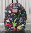 Disney Loungefly Little Mermaid Mini Backpack Black Under the Sea NWT