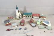 FALLER POLA KIBRI N SCALE 12 x CGOODS DEPOT SHED STATION CHURCH HOUSE MODEL 7oe
