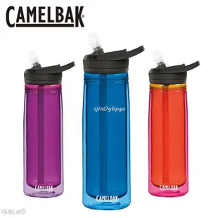 camelbak美國駝峰運動水杯健身咬嘴吸管水壺便攜600ml雙層保溫杯-哆啦A夢