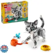 LEGO Creator 3 in 1 Playful Cat Toy - Building Toy with 3 Building Options, C