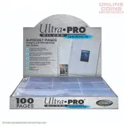 Ultra Pro Silver Series 3 Hole 9 Pocket Trading Card Pages - Bundle of 10 Sheets