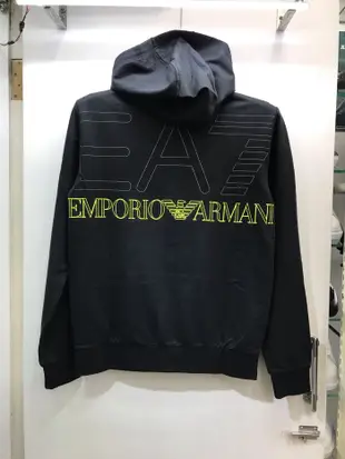 EA7 Emporio Armani 黑色 螢光綠Logo 連帽外套 全新正品 男裝 歐洲精品