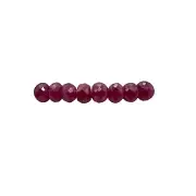 8 Natural Ruby 4.5to4.9x3.5to3mm Faceted Roundel Beads | Red | 6+cts |
