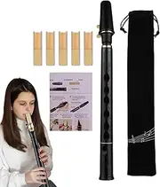 Travel Sax, 8-Hole C Key Portable Saxophone, Band and Orchestra Musical Instruments for Music Players, Practice Tool