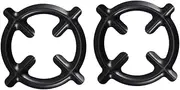 BIUDECO 2 Pcs Gas Round Grill Grate cooktop Stove top Trivet Gas stoves for Kitchen Iron Durable Pot Racks Coffee Pot Holders Racks for Coffee Pot Universal Pressure Reducer