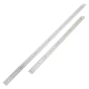 40cm 60cm Measuring Multi Accuracy Silver Tone Straight Ruler 2 in 1