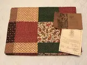 VTG Floral Patchwork Throw -Tablecloth Country Curtain Red Lion Inn 60" x 60"