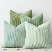 Neutral Couch Throw Pillow Covers 18x18 18" x 18" (Pack of 4) Sage Green Set