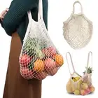 Eco-conscious Shopping Produce Bags Mesh Tote Bags with Long for Fruits