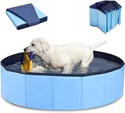 Dog Pool, Foldable Dog Pools, Dog Bathtub, 80 x 20 cm, Foldable Dog Paddling Pool, Dog Pool for Large Small Dogs, Dog Paddling Pool, Dog Pools, Swimming Pool for Pets, Dogs, Cats