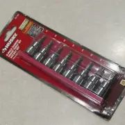 Husky Torx Bit Socket Set ~ 3/8 Inch Drive Tamper Proof 8 Piece w/ Storage Rail