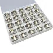 25 Pcs Metal Bobbins for Sewing Machine with Storage Box Easy Install S7H46834
