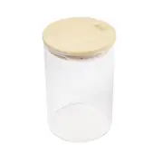 Airtight Bamboo Lid Glas Condiment Seasoning Jar 950 ml