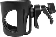 Kisangel 360Degree Stroller Cup Holder Rotation Antislip Design for Secure Drinks for Bicycles Mountain Bikes Strollers and Wheelchairs Black