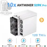 10 New BITMAIN Antminer S19K Pro 120T BTC BCH ASIC Miner 2760W SHA256 w Warranty