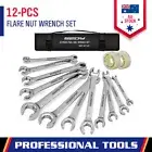 12-Piece Flare Nut Spanner Set Teflon Tape Metric & SAE Brake Line Repairing