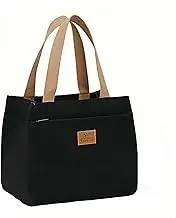 HOLADAWN Insulated Lunch Bag for Women, Stylish Cooler Lunch Box for Work, Picnic, Office (Black)
