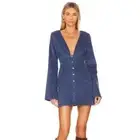House Of Harlow 1960 x Revolve Cardella Mini Dress in Vintage Blue Size XS