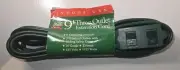 Green Electrical Cords 9 FT 3-Outlet Indoor Extension Cord Christmas Lighting