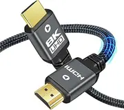 Yauhody 8K Long HDMI Cable 10m, 48Gbps Ultra High Speed Heavy Duty Nylon Braided HDMI 2.1 Cable, Real 8K@60Hz, 10K, 4K@144Hz, 4K@120Hz, eARC, HDCP 2.2 & 2.3, Dynamic HDR, 3D for PS5,Monitor,TV (10M)