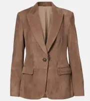 [Brunello Cucinelli] Brunello Cucinelli Suede blazer AU 16 brown