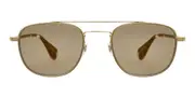 Garrett Leight CLUBHOUSE II SUN G-EMT/CL Men's Sunglasses Gold Size 51
