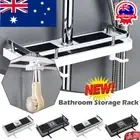 Shower Caddy Pole Tray No Drills Holder Storage Organiser Rack Bathroom Shelf AF