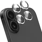 [4 Pack] T Tersely Camera Lens Protector for iPhone 16/iPhone 16 Plus 2024, 9H Transparent Camera Tempered Glass Protective Cover - Silver