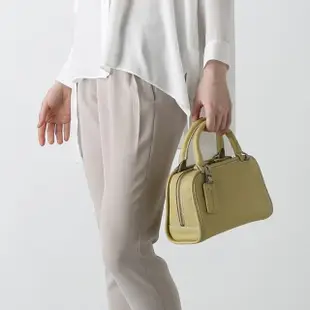 【MOTHERHOUSE】Ren 皮革兩用迷你手提包-淺黃色