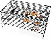 UTHCLO Nonstick Cooling Rack Heavy Duty Stainless Steel Roasting Rack for Baking Stackable Design for Efficient Food Cooling Dishwasher Safe Easy Clean Up