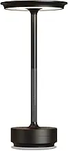 FDIDC Rechargeable Cordless Table Lamps,Portable 5000mAh Table Light Touch 3 Color Stepless Dimming Battery Powered LED Metal Table Lamp for Restaurant/Home/Outdoor/Camping.(Black)