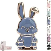 Foldable Bunny Phone Bracket, Creative Pull Rod & Foldable Design, Cute Bunny Stand Phone Holder, for Home Office Study Desk Travel, Sturdy Base Compatible with All All Mobile Phone Tablets(Blue)