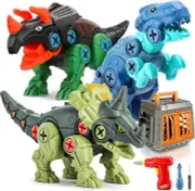Auyyyosk Take Apart Dinosaur Toys Kids Learning STEM Building Construction Dino