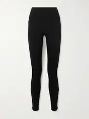 [Spanx] Spanx - Spanxsupersmooth™ Perfectfit Zip-embellished Stretch-ponte Leggings - Black - medium medium Black
