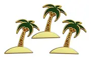 [Novel Merk] Tropical Island & Beach Bum Lapel Pin, Hat Pin & Tie Tack Set with Clutch Back