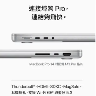 【Apple】手提電腦包★MacBook Pro 14吋 M3 Pro晶片 12核心CPU與18核心GPU 18G/1TB SSD