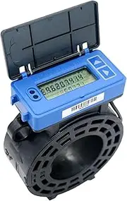 Agricultural Irrigation Flow Meter, DN50-DN150 Ultrasonic Flow Meter with LCD Display, Battery Powered, IP68 Protection, Indoor and Outdoor Use, for Urban Water Supply(DN150)