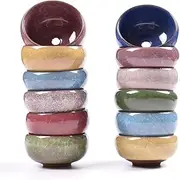 [My Decor] Succulent Plant Pot, 12 Pcs 2.5 Inch Ceramic Ice Crack Cactus Plant Pot/Flower Pot/Container/Planter