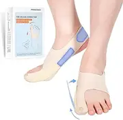POSESEE Bunion Corrector, Big Toe Valgus Corrector 1Pair, Toe Separator, Bunion Relief Toe Straightener for Athletes and dancers, Women's Toe Socks, Bunions Correction for in Shoes (Medium), Beige