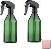 2PCS Plant Spray Bottles, Garden Spray 300ml / 10oz Water Spray Bottle for Garden Cleaning Solution, Top Pump Trigger Water, Clear Green