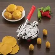 Puri Maker Puri Press,Roti Maker,Chapati Maker, Roti and Khakra Maker, Aloo Papad Maker, Papad Maker/Potato papad Maker (Size No.4)